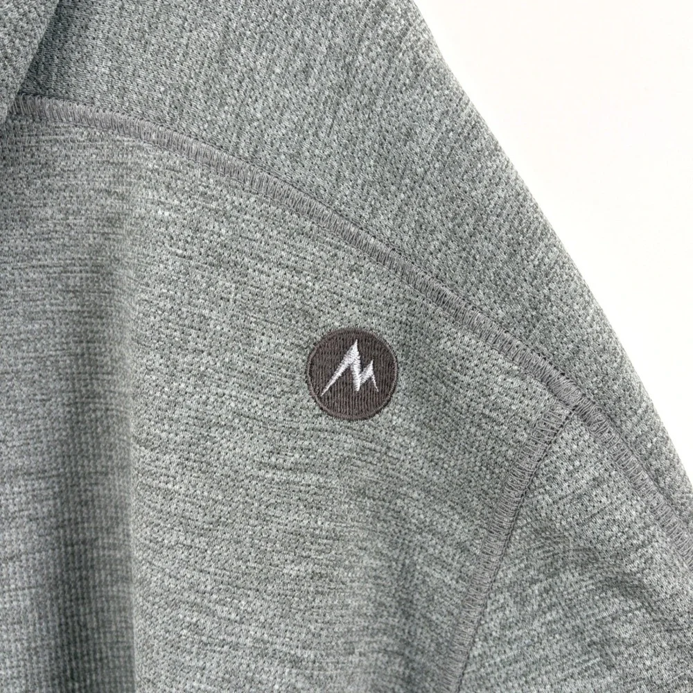 Marmot Jacket Mens 2XL Fleece Full Zip Hoodie Gray Pockets Gorpcore Big Tall